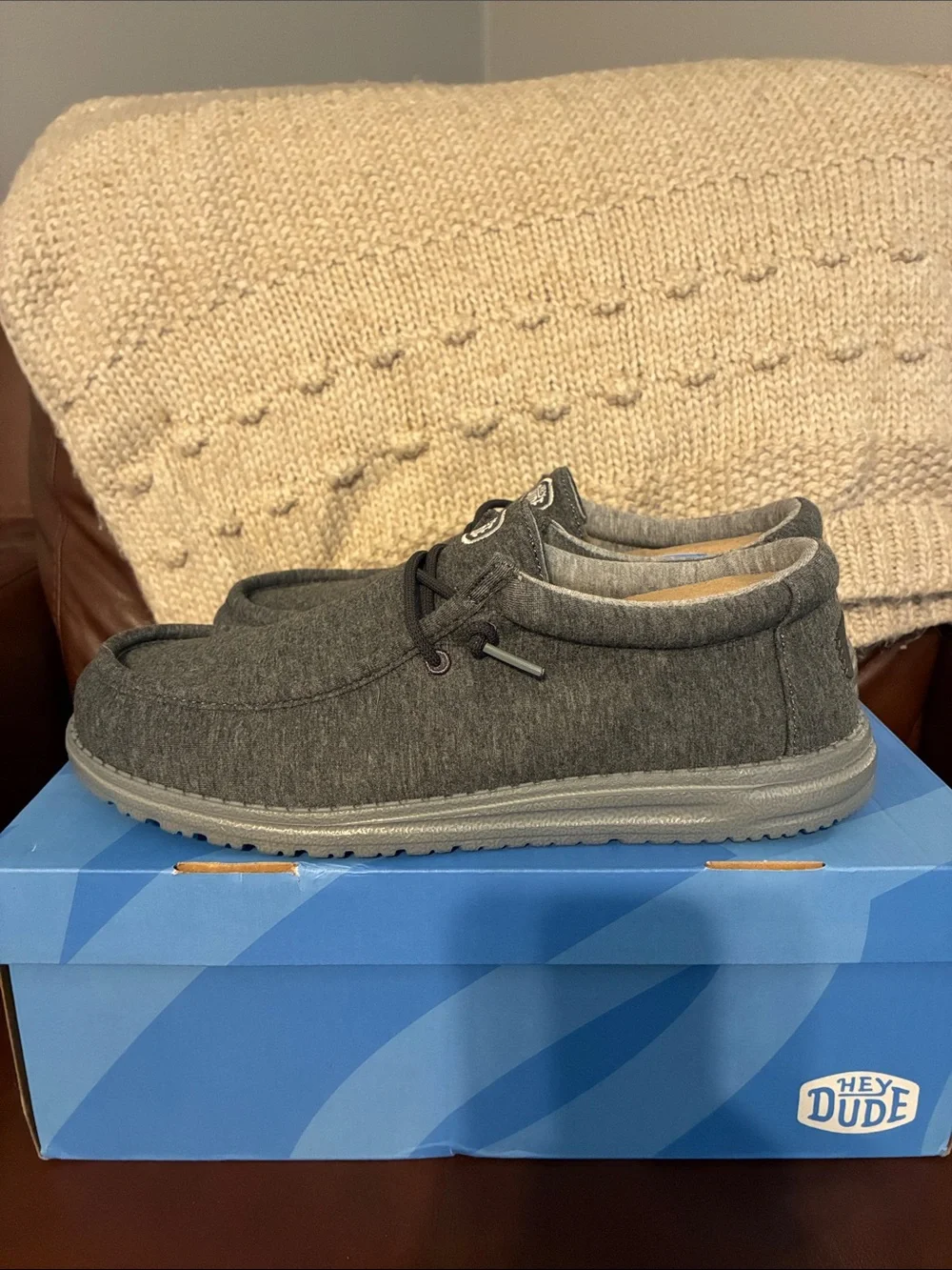 Hey Dude Wally Slip-On Loafers in Dark Gray